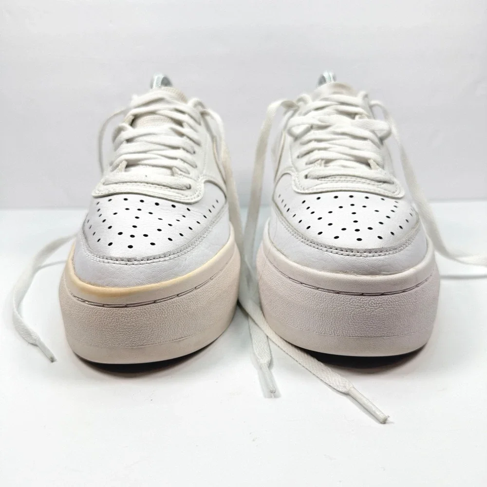 Nike Women 9 Court Vision Alta Platform Sneakers White DM0113-100 Leather Chunky
